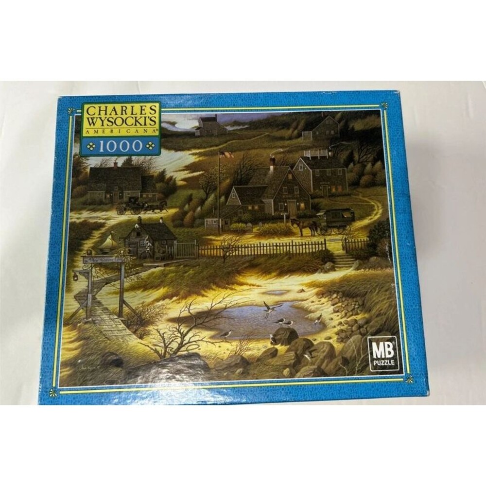 Charles Wysocki's Americana “Olde Nantucket” Puzzle 1000 pc-Rare 2002 Vtg 1st Ed
